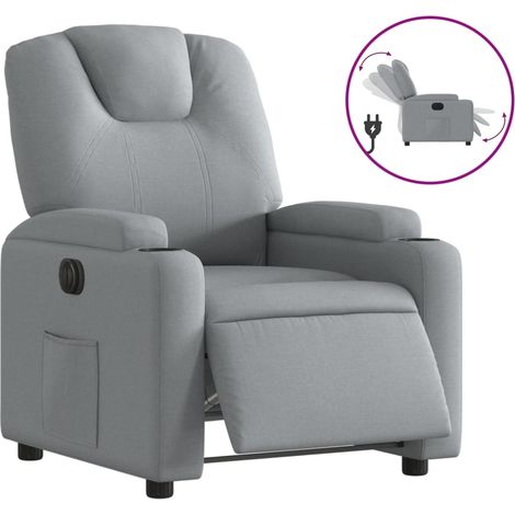 Maison Exclusive - Relaxsessel Elektrisch Hellgrau Stoff