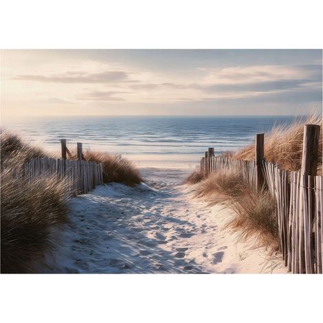 Papier peint mural plage mer sable nature intissé grand format design intérieur salon chambre pas cher 150x105 cm (1/5)