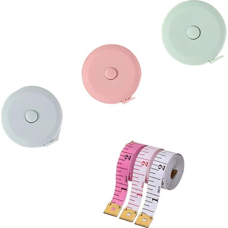 Mètre ruban de couture 6 pièces PP/métal, pour maison et fitness (1/5)