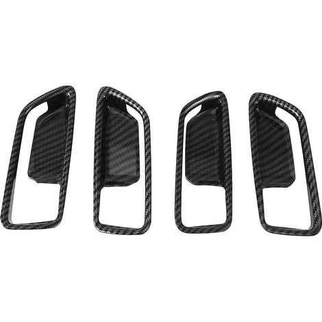 1 Jeu d'autocollants décoratifs pour boutons de poignée de porte neuve pour Toyota 20, intérieur, poignée en fibre de carbone, rénovation (1/5)