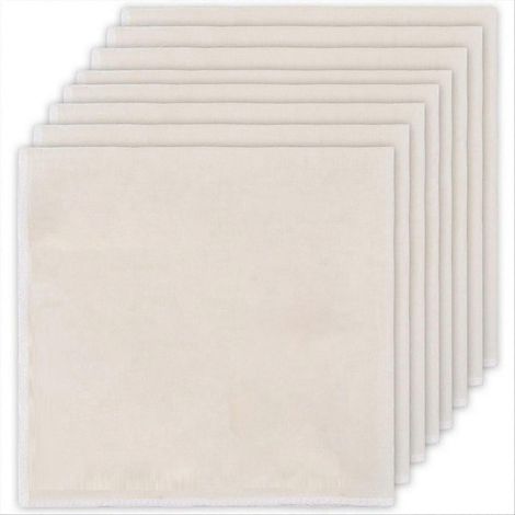 Étamine biologique ourlée de 50 x 50 cm, idéale pour la préparation du café et la cuisine. (1/5)