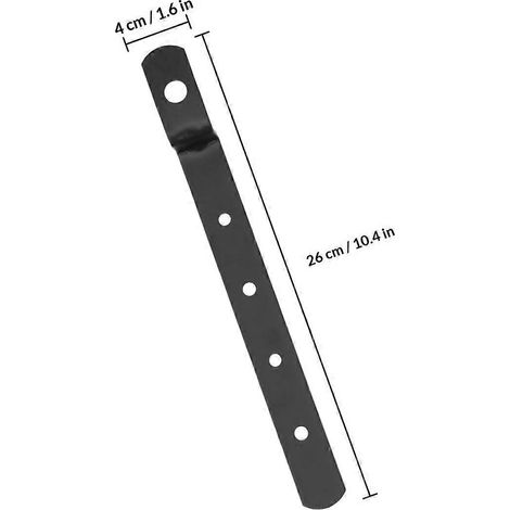 Support de fixation pour top case moto compatible, installation facile, métal noir (1/4)