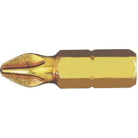 Embout Phillips extra dur WITTE 1/4" court PH1x25 pour vis standard