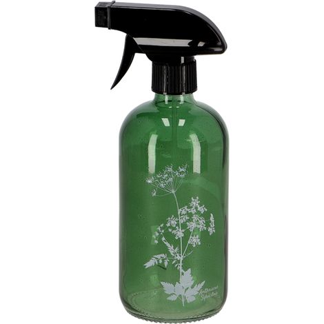 Esschert Design Sprühflasche S Grün mit Motiv Wiesenkerbel 0,5 Liter