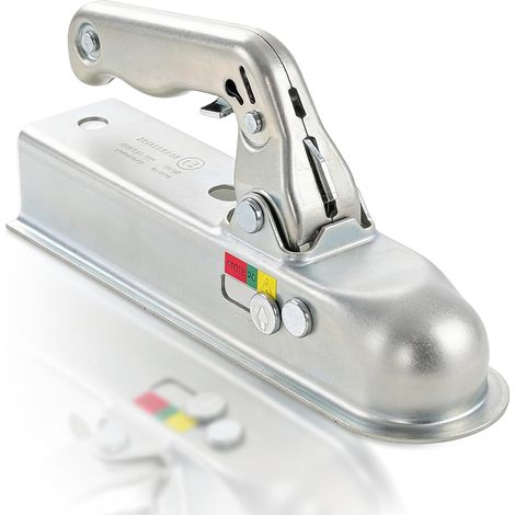 Gancio di traino da 50 mm, portata 800 kg, gancio di traino per auto, gancio di traino per tubo quadrato, 50 mm, gancio di traino, artiglio di traino (argento) (1/5)