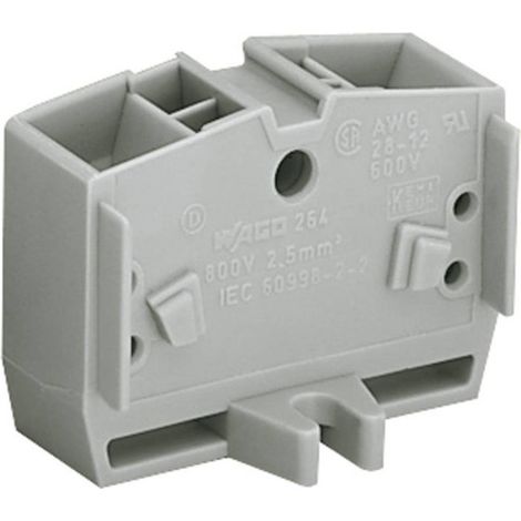 WAGO 264-331 Morsetto singolo 10 mm A molla Attribuzione: L Grigio 1 pz. (1/2)
