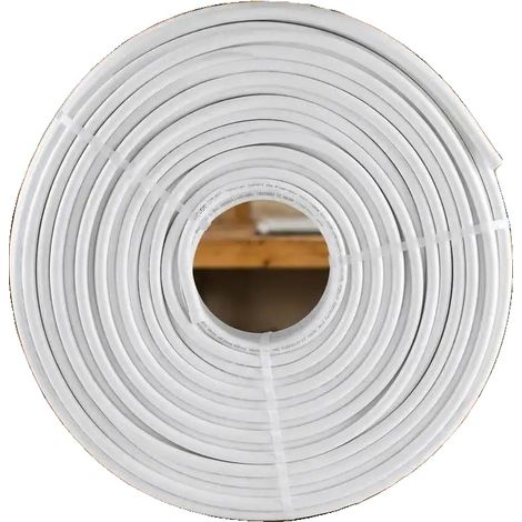 Tubo compuesto de aluminio, alta flexibilidad, resistente a la temperatura, BLANCO (1/2)