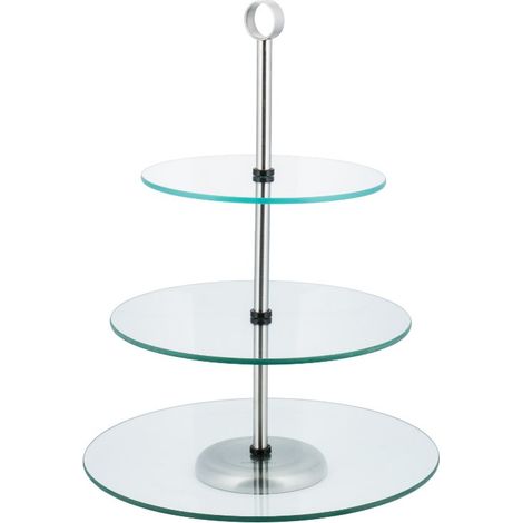 PIATTO IN VETRO KINGHOFF A 3 PIASTRELLE PER FRUTTA E DOLCI KH-4016 (1/3)