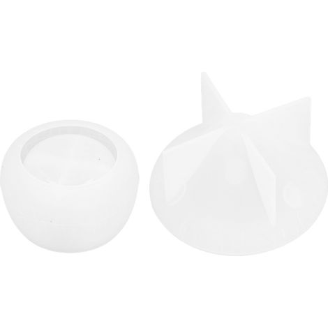 Moule en silicone réutilisable pour champignon, pot élastique DIY avec couvercle, idéal pour bougie, cire, savon et boîte de rangement. (1/5)