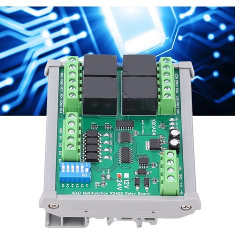 ModbusRTU RS485 4-Kanal DI-DO 24V DC Relaismodul (1/5)