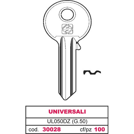 Silca CHIAVE SILKY OTTONE UL050DZ (G.VGB 0) UNIVERSALE 100.00 pz