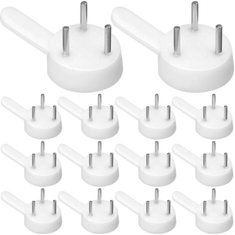 Lot de 60 crochets invisibles en plastique pour cadre photo sans trace - Crochets invisibles pour mur dur - Crochets sans trace - pour photo de mariage - à clou en fer blanc (1/5)