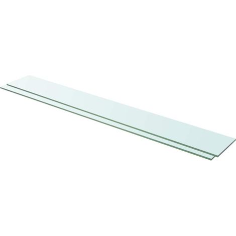 Estantes 2 unidades panel de vidrio transparente 110x15 cm vidaXL