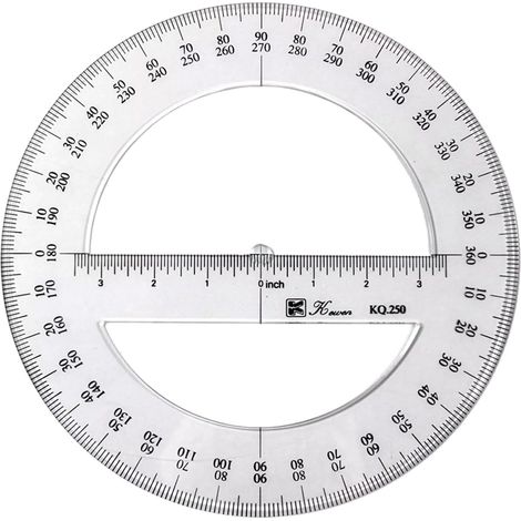 circulaire de 25 cm outil de mesure à 360 degrés règle (1/5)