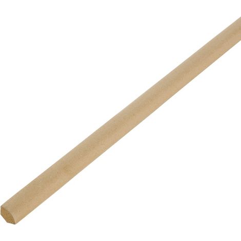 Centrale Brico – Quart-de-rond médium (MDF) arrondi 18 x 18 mm – Longueur 2.44 m – Pour intérieur – Finition lisse pour coupe nette