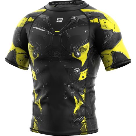 Camiseta de manga corta Iron Force S amarilla para hombre.