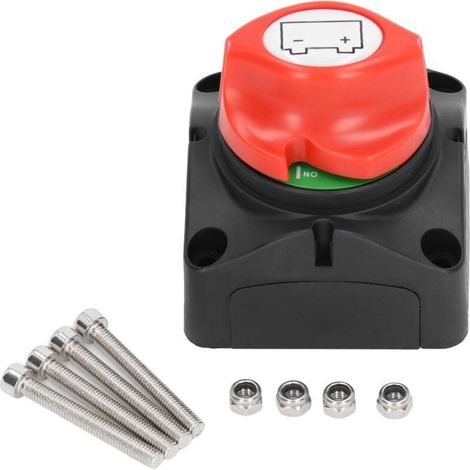Disjoncteur de batterie 12-36 V 275 A, interrupteur de déconnexion double position marche/arrêt, interrupteur principal kit pour véhicule (1/5)