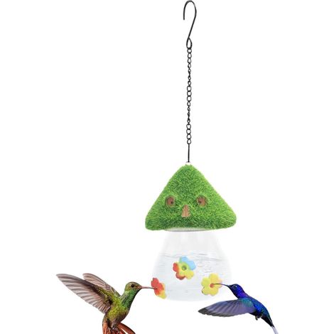Mangeoires à colibris étanches pour l'extérieur, faciles à nettoyer et à suspendre, accessoire de décoration de jardin. (1/5)