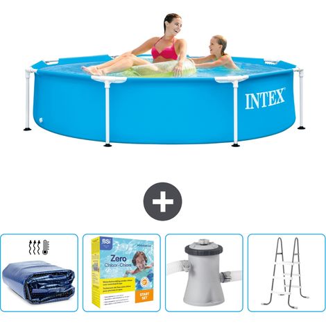 Piscine Intex Cadre Rond - 244 x 51 cm - Bleue - Incluse Accessoire CB13 (1/5)