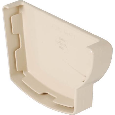 Nicoll – Fond gouttière droit ovation 28 en PVC sable – Pièce à coller pour fermeture de gouttière – Esthétique lignée – Raccord gouttière PVC