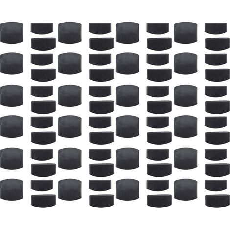 72 embouts de fixation pour lattes de lit en plastique noir (1/5)