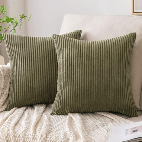 Decorative Housse de Coussin 40x40 Taie d'oreiller Vert-Olive (1/5)
