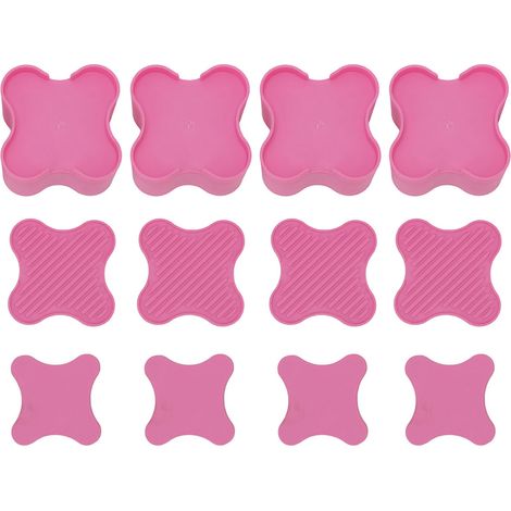 Juego de 4 elevadores de muebles con forma de pétalo, de 5 cm (2 pulgadas) de altura, para mesas, armarios, sofás, camas y lavadoras. (1/5)