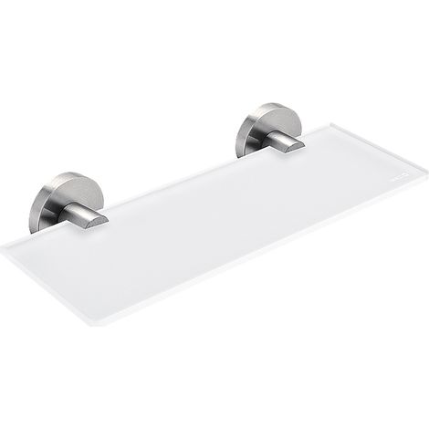 Tablette Verre L.30 Cm, Avec Fixation Inox Brossé, Unix Nimco (1/4)