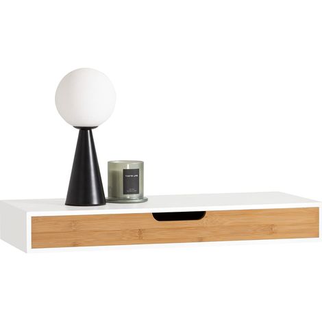 SoBuy FRG93-WN Schweberegal Wandschrank Hängeschrank Wandschublade Hängeregal B 60cm (1/5)