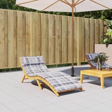 vidaXL Cuscino per Lounger Sole Grigio 178 x 60 x 4 cm Tessuto Oxford