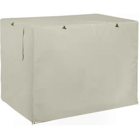 Housse imperméable pour cage de chien, housse de niche robuste en tissu ox pour chiens moyens et grands, anti-UV avec fenêtre en filet pour la ventilation (1/5)