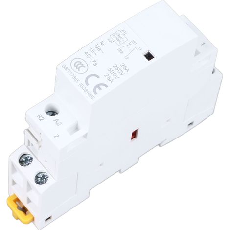 Mini contacteur AC plastique résistant à la chaleur polyvalent 220V-250V pour éclairage domotique et appareils électroménagers (1/5)