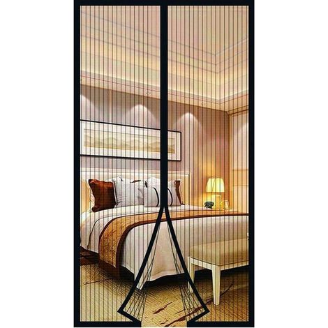 Moustiquaire pour porte - - Porte fenêtre aimantée - 90x210 cm - Fermeture magnétique - Résistante au vent (1/5)