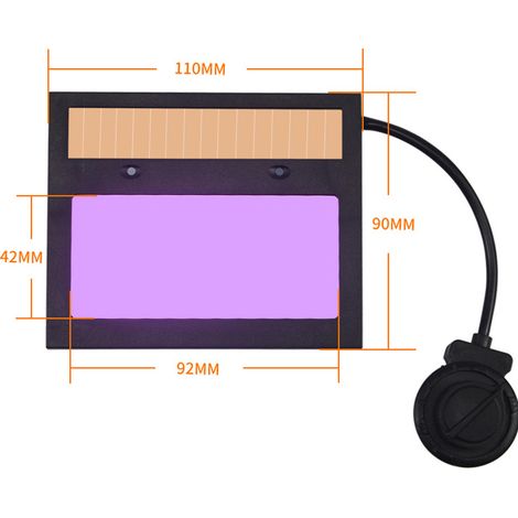 Ortviai Masque à souder automatique avec assombrissement solaire, écran LCD grand champ, pour soudage à l'arc et meulage