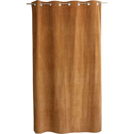 Rideau thermique ALPAGA 140 x 240 cm – Velours chenillé – Doublure polaire - 140x240cm - Cuivre