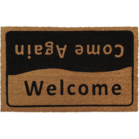Tapis coco 'Welcome / Come again' - 50x80 cm