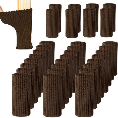 32 piezas - Protectores para patas de sillas - Tapas flexibles para patas de sillas - Antideslizantes - Calcetines para patas de sillas - Calcetines para sillas - Almohadillas de fieltro para patas de (1/5)