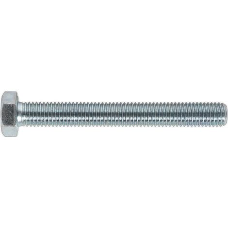 Sealey 8.8 Zinc Plated HT Setscrew M12 x 100mm, DIN 933 - Pack of 10 SS12100 (1/2)