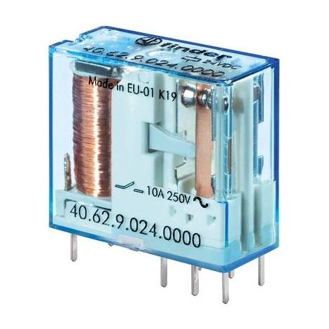 Relais pour circuits imprimés Finder 40.62.9.012.0000 12 V/DC 10 A 2 inverseurs (RT) 1 pc(s) R428521 (1/5)