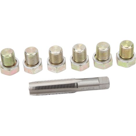 Kit de réparation de filetage de bouchon de vidange d'huile 13 pièces M13 x 1,5 mm pour vis de carter d'huile, outil de refiletage (1/5)