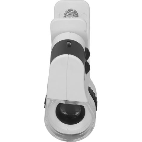 Loupe à clip pour téléphone portable, grossissement 50x, mise au point réglable, rechargeable par USB, avec lumière LED et détecteur de billets. (1/5)