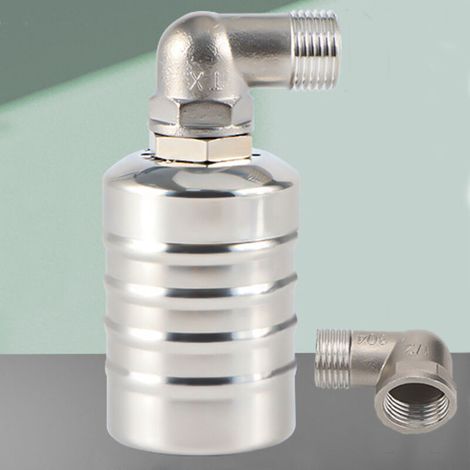 Regulador automático de nivel de piscina – Válvula de flotador de acero inoxidable 304 – Instalación sin necesidad de electricidad – Control preciso del nivel del agua -Crezuo