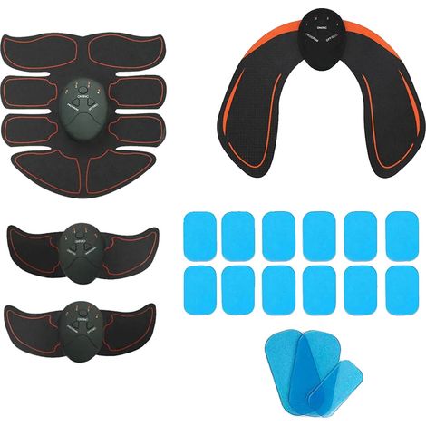 Estimulador muscular abdominal, diseño portátil, tecnología EMS recargable, 10 (1/2)