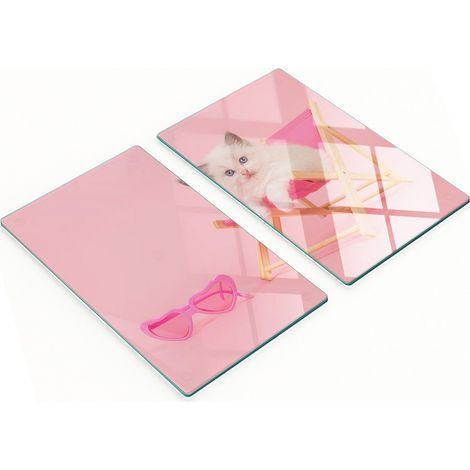Tablas decorativas de vidrio para cortar y servir Cat Deck 2x30x52 cm