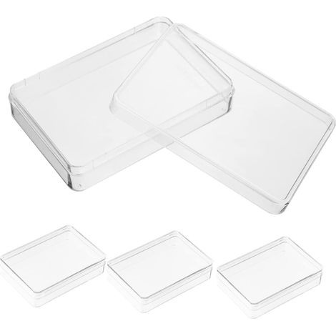 Organisateur Porte-Cartes De Poker Transparent Couvercle, Lot De 4 Petites Boîtes en Plastique, Rangement Compact pour Cartes De Jeu, Usage Voyage Et Maison (1/5)