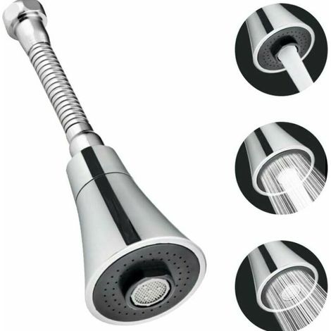 Sollbry Tête de Robinet de Cuisine 196cm Douchette Robinet CuisineRotatif à 360° Passoire d’Economie d’Eau Anti-éclaboussures 3 Modes pour Cuisine Salle de Bain Cuisine (1/5)