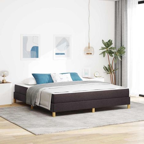 Boxspringbett Braun 180 x 200 cm Stoff und Holzwerkstoff vidaXL (1/5)