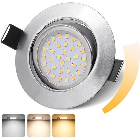 Lot de 1 Spot LED Encastrable Nickel 3CCT (1/5)