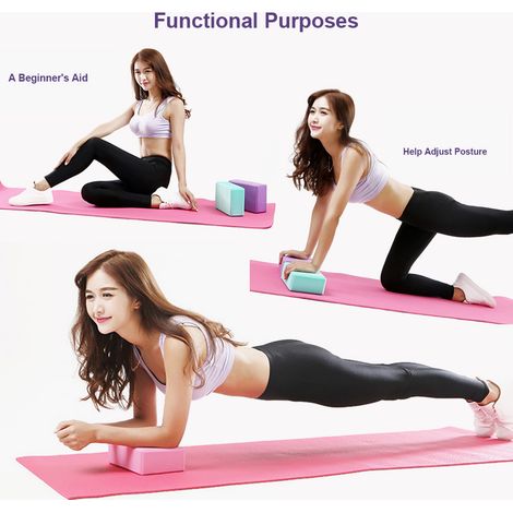 Blocs de yoga en EVA multicolores, épais, écologiques et très élastiques. (1/5)