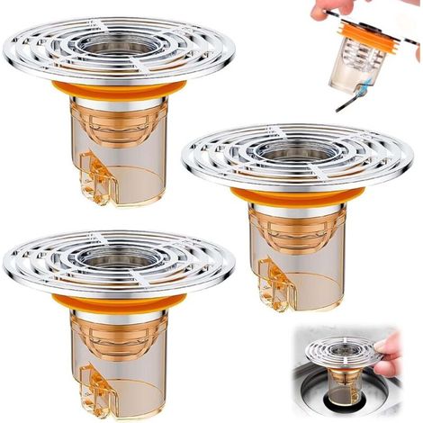 3 Pièces Clapet Anti Odeur, Clapet Anti Odeur Douche avec Fermeture Automatique, 32-42 mm Anti Odeur Douche, pour Utilisation dans Les Cuisines, Salles de Bains, Salles de Machines a Lave